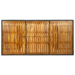 VidaXL Tuintafel Poly Rattan En Massief Acaciahout Donkergrijs -Zon Bloei Verkoopwinkel fd3d96b736394b8c82ba9412f594bca4